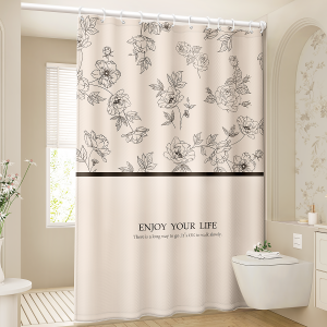 WEILAISHI | Waterproof Mold-Resistant Luxury Partition Hole-free Installation Shower Curtain