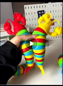 Đồ Chơi Tôm Hùm Cầu Vồng Uốn Dẻo Lắc Lư | Fidget Toy Giảm Stress Thư Giãn Giải Trí Độc Đáo