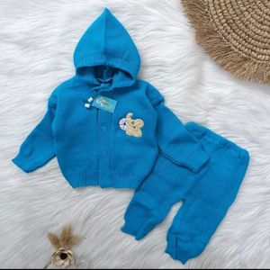 Setelan sweater rajut bayi Hoodie 0-6 bulan