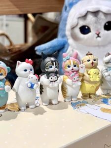 Japanese Version Sanrio × Mofusand Cat Toy Dolls Transforming Figurines Gift Gudetama Hello Kitty Cat Egg Plushie Decoration
