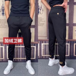 Quần Dài Nam Ấm Áp Mùa Thu Xuân Quần Dài Thể Thao Cotton Co Giãn Cạp Vừa Dáng Ôm Dài Màu Đen Đa Năng Thời Trang 072