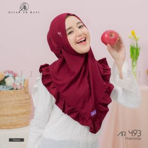 Hijab Arrafi 493 jilbab kerudung instan tali bergo non pet Arrafi Ar 493 hijab instan tali nonpet moscrep