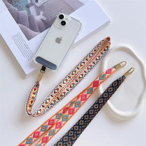 Nylon Woven Wide Cloth Style Short Long Sleeve Womens Vintage Mobile Phone Rope Pendant Neck Hanging Rope Anti-Entanglement Decorative Band