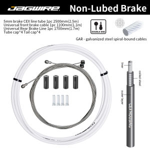 Bộ Dây Cáp Xe Đạp JAGWIRE MTB Đường Trường 5mm CEX Không Bôi Trơn Bộ Vỏ Phanh Và Líp Phụ Tùng Xe Đạp Đa Năng Cho Xe Đạp Leo Núi Và Xe Đạp Đường Trường