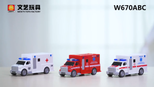 ProudNada Toys ของเล่นเด็ก รถพยาบาล รถกู้ภัย 1:20(มี 2 สีให้เลือก) CITY SERVICE RESCUE ADVANCED SIMULATION NO.WY670A-B