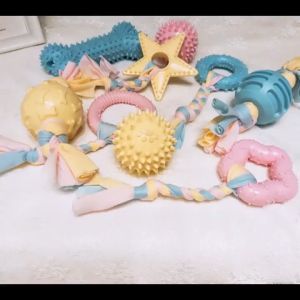 Pet Toys Dog Toys Clean Teeth Puppy Cats Chew Toys For Dogs Resistant To Bite Bone Molar Thorn