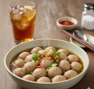 Bakso ayam isi  50 butir+ bumbu kuah