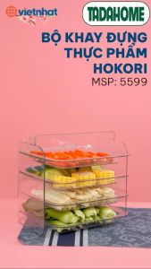 Khay Đựng Thực Phẩm Khay Để Mỹ Phẩm Đồ Trang Điểm Để Bàn Trong Suốt VIỆT NHẬT 5599 - TADAHOME