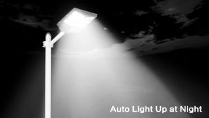 80000W Solar Light Outdoor Waterproof Street Light Heavy Duty 972LED Steady Mode/Human Induction Road Lights Light Intelligent Control Warm/White Light Garden Lights with Remote Control for Street Garden Balcony