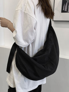 Nylon Crossbody Bag for Men and Women Casual Dumpling Shape Single Shoulder Bag with Zipper Closure SUNMAN Brand Summer Bag