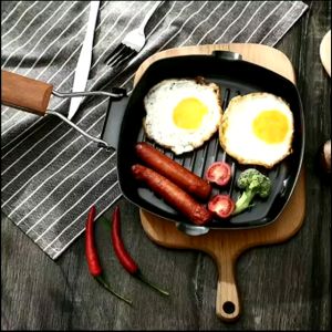 grill pan 28 CM / XINMAO Square Teflon Wajan NON-STICK Deluxe Handle