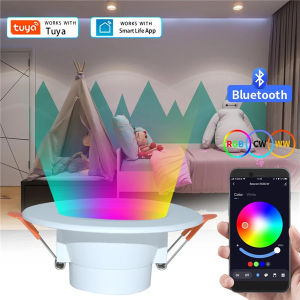 Angelila Đèn LED Âm Trần 10W Tuya Smart Life Đèn Bluetooth Làm Mờ Đèn Âm Trần LED Đổi Màu RGB + CW + WW
