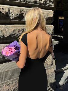 ชุดเดรสยาวปานกลางคอตั้งเอวสูงสำหรับผู้หญิง แขนสั้น ทรงเข้ารูป ปกโปโล สไตล์เกาหลี แฟชั่นฤดูใบไม้ผลิและฤดูร้อน