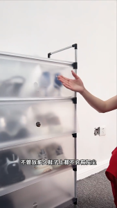 Black/White Shoe Rack Organizer Shoes Rack Shoes Organizer Storage Multifunctional Floor Coat Rack Hange Multifunctional Organizer Simple floor coat rack shoe rack integrateds hoe hat