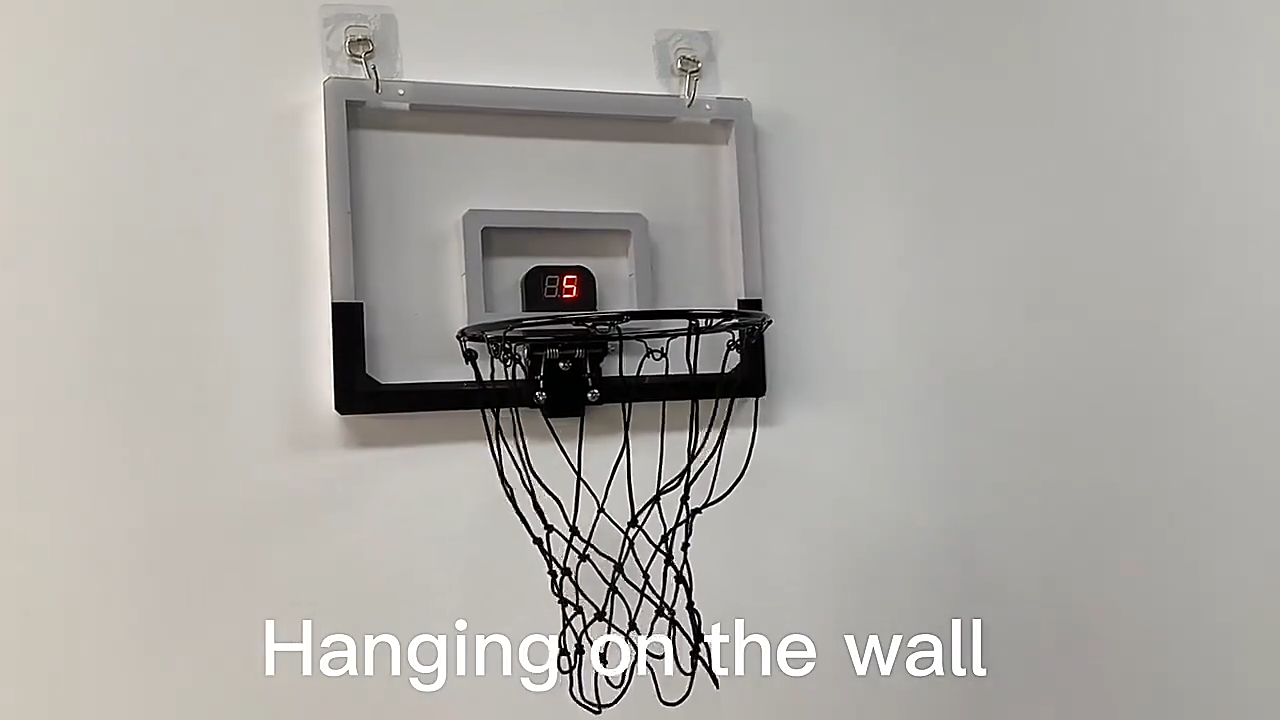 Hanging Basketball Hoop For Kids With Score Counter Shatterproof Backboard Dunkable Indoor Basketball Toy