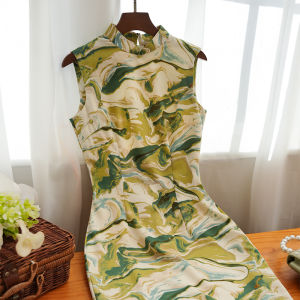 Young Womens Style Renovated Cheongsam Thin Summer High Quality Beautiful New Chinese Style Daily Wear Floral Pattern Long Qipao