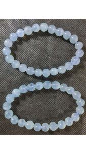 blue icy aquamarine crystal bracelet 8mm