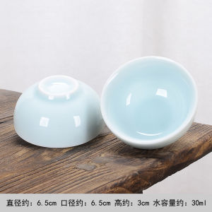 ชุดเครื่องดื่มชาเคลือบสีเขียว ชุดเครื่องดื่มชา ชาน้ำชา ชามน้อย แก้วน้ำชาสำหรับเจ้าของบ้าน เครื่องดื่มชา แก้วปลา