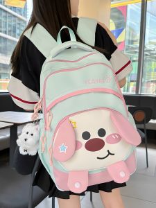 Childrens Backpack Large Capacity Cartoon School Bag for Girls 1-6 Grades Dual Shoulder Bag High Aesthetic Value