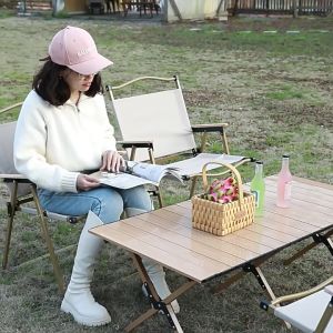 โต๊ะแคมป์ปิ้ง โต๊ะสนาม โต๊ะพับแคมปิ้ง folding table ราคาที่สุด 150กก พกพาสะดวก แถมถุงจัดเก็บ รับน้ำหนักได้