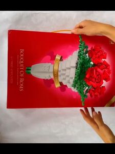 Assembled Rose Bundle Toys Collection Flower building blocks for Mother and Sisters birthday present Valentines Day Gift