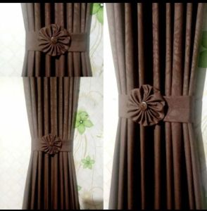 gorden jendela minimalis gorden  tebal model kupu-kupu bahan embos polosan