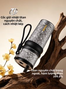 GIANXI | Cốc Nước Cách Nhiệt Titanium Đẹp Mắt Để Làm Quà Dùng Trong Ô Tô