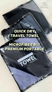 TREVOR Quick Dry Travel Towel – Microfiber Big Premium Portable Bath Beach Tuala Mandi Exercise Outdoor