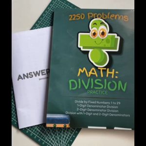 DIVISION Practice K-6 (90 pages - 2250 problems) - Math Workbook