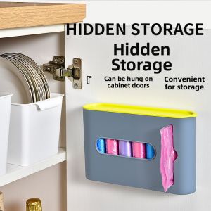Wall Mountable Hole-Free Waste Bag Storage Box