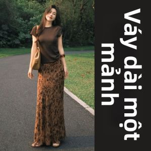 PEIZIXUAN | Đầm Hai Mảnh In Báo Phong Cách Pháp Cổ Điển