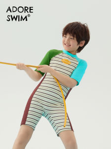Boys Racing UV Protection Quick Dry One-Piece Swimwear