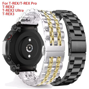 Stainless Steel Strap for Amazfit T REX 3/2 ultral Watchband For Amazfit T Rex Pro/T-Rex Metal Bracelet Strap Bands