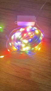 Dây Đèn Led Chớp Nhiều Màu 50M 200 Bóng (Dây Trong) và Sao Đỉnh Đèn Led Nhiều Màu Tran Trí Noel 20CM