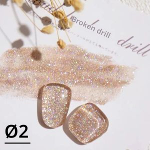 ยาทาเล็บเจลสะท้อนแสงสีแชมเปญโกลด์ 1 ชิ้น แบบวิ้งระยิบระยับ สีชมพูแดง อุปกรณ์ทำเล็บ เจลกึ่งถาวร