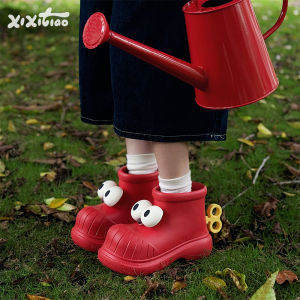 Giày Đi Mưa Chống Trượt Dễ Thương Cho Nữ Mùa Hè EVA Đế Cao Su Cao Đến Mắt Cá Chân Thời Trang Ngoài Trời