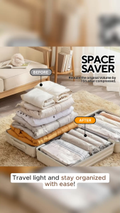 Mixshop Premium Pumpless Travel Vacuum Bag | Luggage Compression Storage Organizer