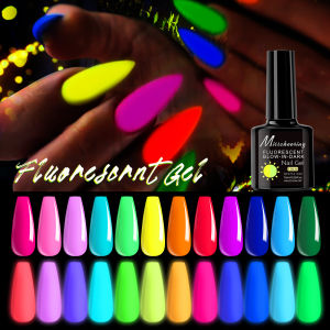7.5ml Fluorescent Glow In Dark Gel Nail Polish Summer Neon Semi Permanent Soak Off UV Gel Varnish Nail Art Manicure Vernis