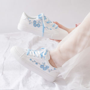 Embroidered Hanfu Casual Flat Bottom Student Shoes Spring 2025 New Korean Style All-Match Low Top Rubber Sole Canvas Shoes