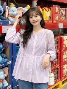 Moxueer | Purple Large-size Elegant Flattering Loose Shirt