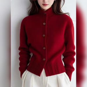YUFUQING | Korean Style High Collar Knitted Open Cardigan Womens Soft Comfortable Single Button Warm Spring New Arrival Outerwear Top
