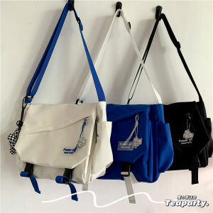 Klein Blue Ins Hong Kong Style Versatile Street Snap Shoulder Messenger Bag Ulzzang Student Crossbody Bag Women