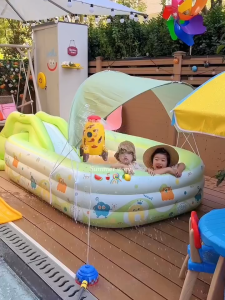 💦ที่ต้องซื้อในหน้าร้อน💦สระน้ำเป่าลม แถมฟรี ที่สูบไฟฟ้า แยกพื้นที่อิสระ3ชั้น1.5m/1.8m/2.6m/3m PVCวัสดุ ของเล่นเด็ก สระน้ำครอบครัว สระว่ายน้ำเด็ก สระว่ายน้ำเป่าลม สระน้ำขนาดใหญ่ สระน้ำเด็ก  สระเป่าลม สระว่ายน้ำใหญ่ สระน้ำถูกๆใหญ่ Swimming Pool