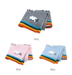 Four Seasons Baby Girls Boys Blankets Knitted Cute Cartoon Sheep Knit Newborn Swaddle Wrap Blanket Soft Sleeping Bedding