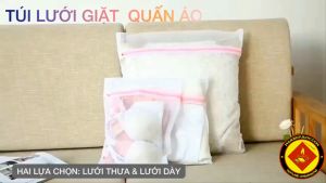 Túi Lưới Đựng Bảo Vệ Quần Áo Đồ Lót Trong Máy Giặt (Trắng) [Mua 3 Tặng 1 Bóng Hỗ Trợ Giặt]- Phukientuiloc.com