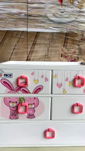TỦ NHỰA A4 MINI MIO T1053 ĐẠI ĐỒNG TIẾN-40cm x 25cm x 315cm ( màu xanh lá màu hồng)