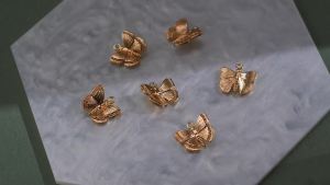 BENECREAT 10Pcs 18K Gold Plated Evil Eye Enamel Charms Flat Round Pendants with Jump Rings for DIY Necklace Bracelet Jewelry Making