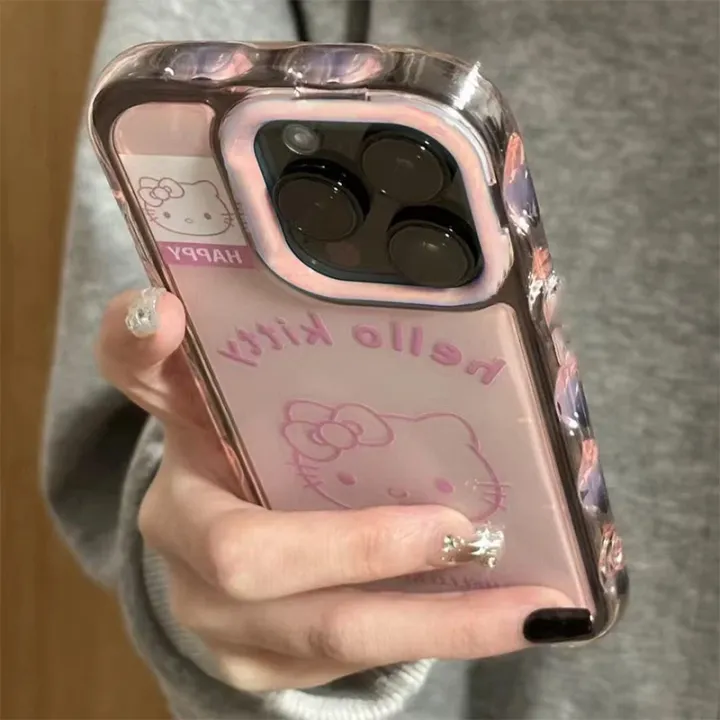 Kitty Cat Wave Jelly Phone Case for iPhone 15 pro Max Cute Cartoon ...