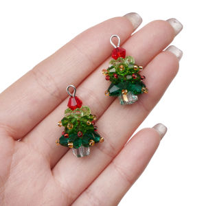 1 Hạt Charm Thủy Tinh Pha Lê Để Làm Đồ Trang Sức Tự Làm - Thiết Kế Chủ Đề Giáng Sinh Dành Cho Vòng Tay Dây Chuyền Trang Trí Túi Xách
