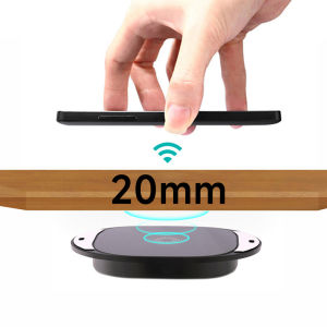 20mm Long Distance Invisible Wireless Charger Under Table marble desktop furniture Hidden Furniture Charger adsorption For iPhone 11 Pro Max XS XR Samsung S23 Ultra S22 S21 5G Note 20 10 9 XIAOMI HUAWEI Wireless Charging Station